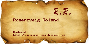 Rosenzveig Roland névjegykártya